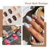 Sethexy Short Oval False Nails 500Pcs 10Sizes Full Cover Acrylic