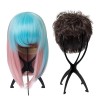 DANSEE 6 Pack Short Wig Stand Portable Wig Holder for