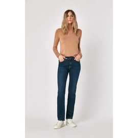 Mavi Kendra Women's Straight Leg Jeans, High Rise Jeans for Women, Dark Blue Supersoft, Dark Wash Blue Jeans, Sustainable Boyfriend Jeans, 31 x 30