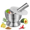 Pwkauka 18/8 (304) Stainless Steel Mortar and Pestle Set,Mortar and