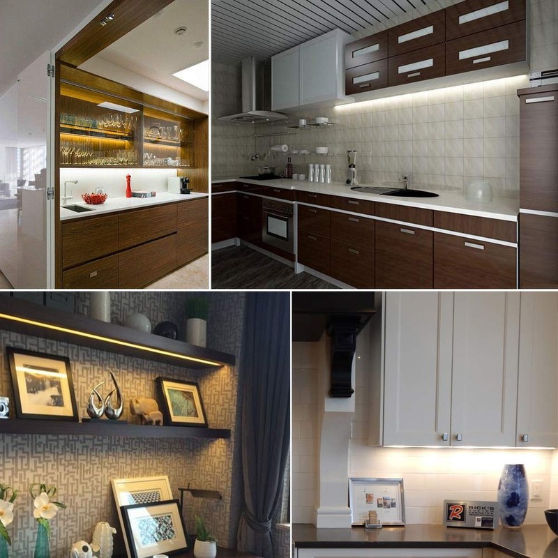 LAIFUNI Dimmable Under Cabinet Lighting, RGB LED Light Bar, RF