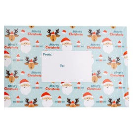 PackRite Decorative Mailing Envelopes, Bubble-Lined and Self-Sealing, Large #5 10.5 x 16 Inch, 6 Pack (Santa's Reindeer)