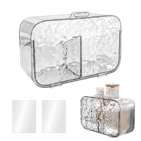 xyuayamz Cotton Buds Container, Tampon Storage, Wall Mount Organiser, Dressing