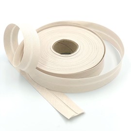 Craft Cult 25mm Wide Plain Bias Binding Tape - 25 Metre Roll (90 - Oatmeal)