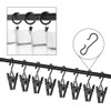 30 Pack Small Heavy-Duty Hook Clip Set Metal Curtain Hangers