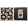 MILLER LITE 2 Miller Lite 4" Square Coasters - "GREAT