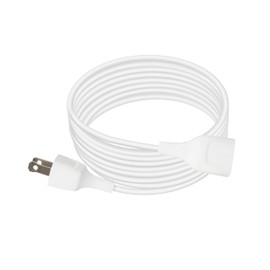 Polarity White Extension Cord 15FT 625W Extension Cords Thin Two Prong for Indoor Use Power Strip Outside Cables with Single Plug Ideal for Christmas Lights, Lamps, Cameras, Small Appliances (1 Pack)