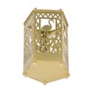 Metal Assembled Pen Holder Gold Hollow Pattern Flamingo Surfaces Plating
