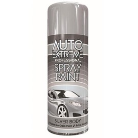 Rapide Auto Extreme Silver Body Gloss Spray Paint 400ml, Grey Primer
