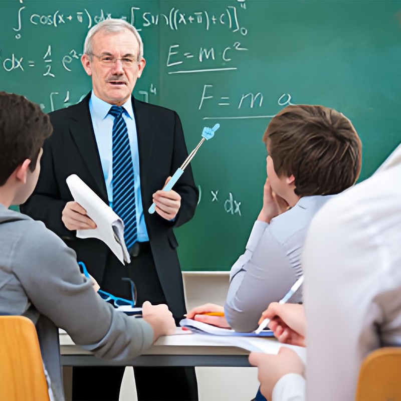 2 Pcs Pointer Stick,Telescopic Teachers HandPointer,Stainless Steel Children's Reading Finger