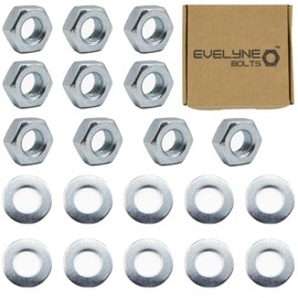 M10 Nuts & Washers Set. 10 – M10 Steel Nuts & 10 – M10 Form A Flat Washers.