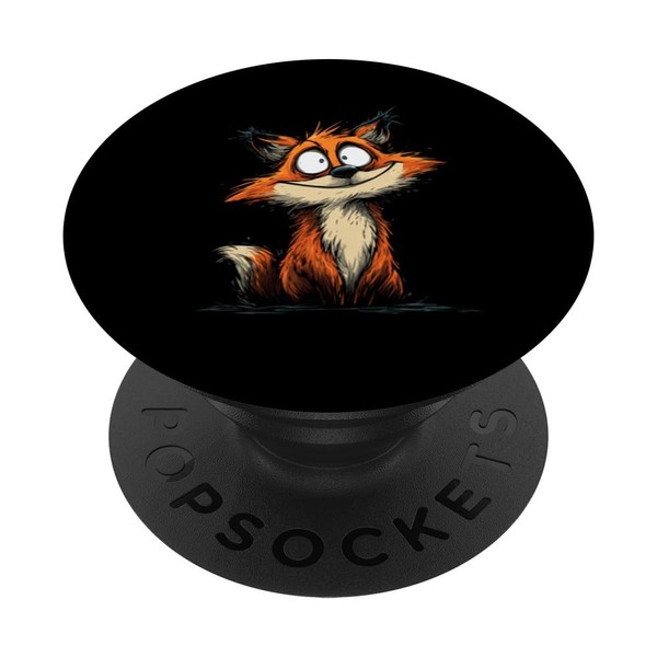 cute fox with a sly smile and bright eyes PopSockets