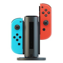 Charging Station for Switch 4 in 1 Charging Dock Station with Individual LED Charge Indicator and USB Cable