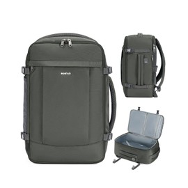 ECOHUB Travel Backpack 18x14x8 Spirit Airlines Personal Item Bag Carry On Backpack, Grey Green, 18 inch underseat, Travel Backpacks