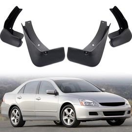 MOERTIFEI Car Mud Flaps Splash Guards Fenders Compatible with Honda Accord Sedan 2003-2007, 4pcs Mud Guard Kit, Black