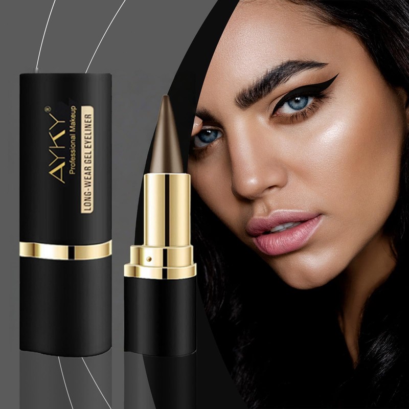 Black Eyeliner Pencil - Waterproof Smudge Proof Gel Eyeliner Pen