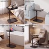C Shaped End Table for Couch, TV Dinner Tray Table