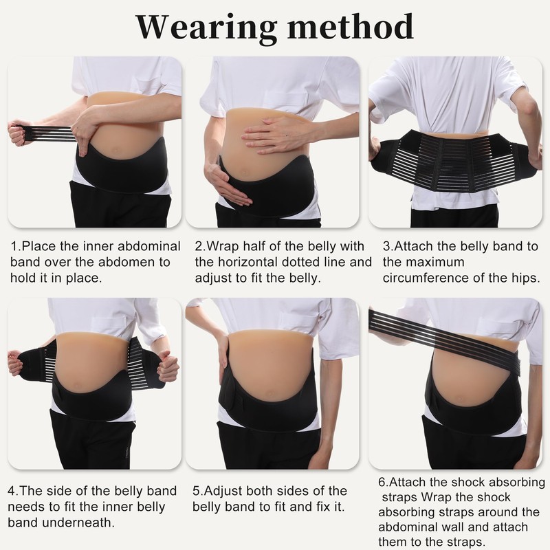 GLIDESMOOTH Pregnancy Belly Band, Breathable Belly Support Brace, Pregnancy Support