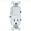 Leviton C22-05678-00W Combination Switch, 1 -Pole, 15 A 125 V