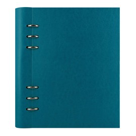 Filofax Clipbook, Classic Refillable Notebook, Petrol Blue, A5 (8.25" x 5.75") Ruled, Plain and Quadrille Notes Pages, Undated Planner, Yearly, Monthly and Weekly Calendar (B023612)