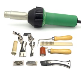 Hot Air Welding Gun Roofing Welding Kits 1600W Welding PVC TPO EPDM Roofing Membranes Vinyl Flooring Coverings and Linoleum Thermoplastics with Speed Weld Nozzle Hand Groover