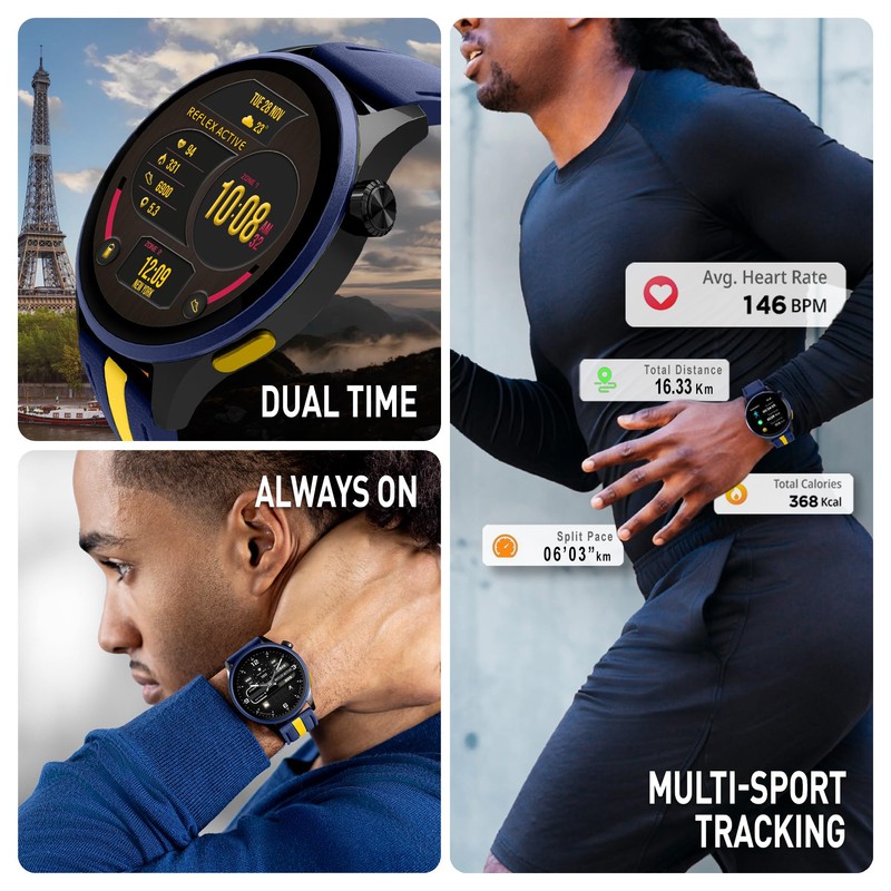 Reflex Active Series 54 AMOLED GPS Blue and Yellow Smart