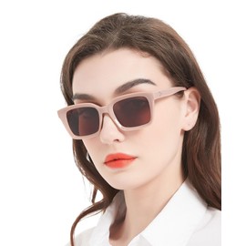MARE AZZURO Large Reading Sunglasses 2.5 Women Outdoor Square Reader Sunglasses UV Protection 1.00 1.25 1.50 1.75 2.00 2.25 2.50 2.75 3.00 3.50 4.00 (C-Coffee/Brown lens, 250)