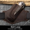 Topstache Handmade Leather Pocket Knife Sheath for Belt,EDC Belt Folding