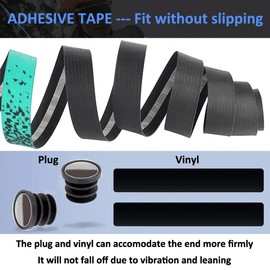 MOCNT Bicycle Handlebar Tape PU Road Bike Handlebar Grip Tape Cycling Bike Handlebar Wrap Straps Comfortable Non Slip Shock Absorbent Racing Handlebar Tape Gradient Light Green