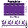 Graduation Tablecloth Purple Graduation Decorations Gongrats Grad Tablecloth 2026 Graduation