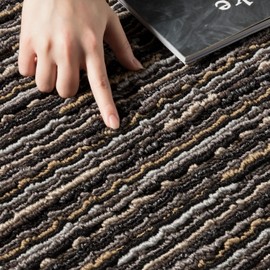 hicorfe Indoor Doormat,24"x35" Front Back Door Mat,Durable Non Slip Rubber Backing,Low-Profile Absorbent Resist Dirt Washable Entrance Inside Floor Mat for Entryway,Hallway,Porch,Patio(Black)