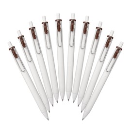 Mitsubishi Pencil Uni-Ball One UMNS05.21 Gel Ballpoint Pens, 0.02 inches (0.5 mm), Ganache, 10-Pen Box