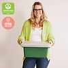 ECR4Kids Square Bin with Lid, Storage Containers, Hunter Green, 4-Pack