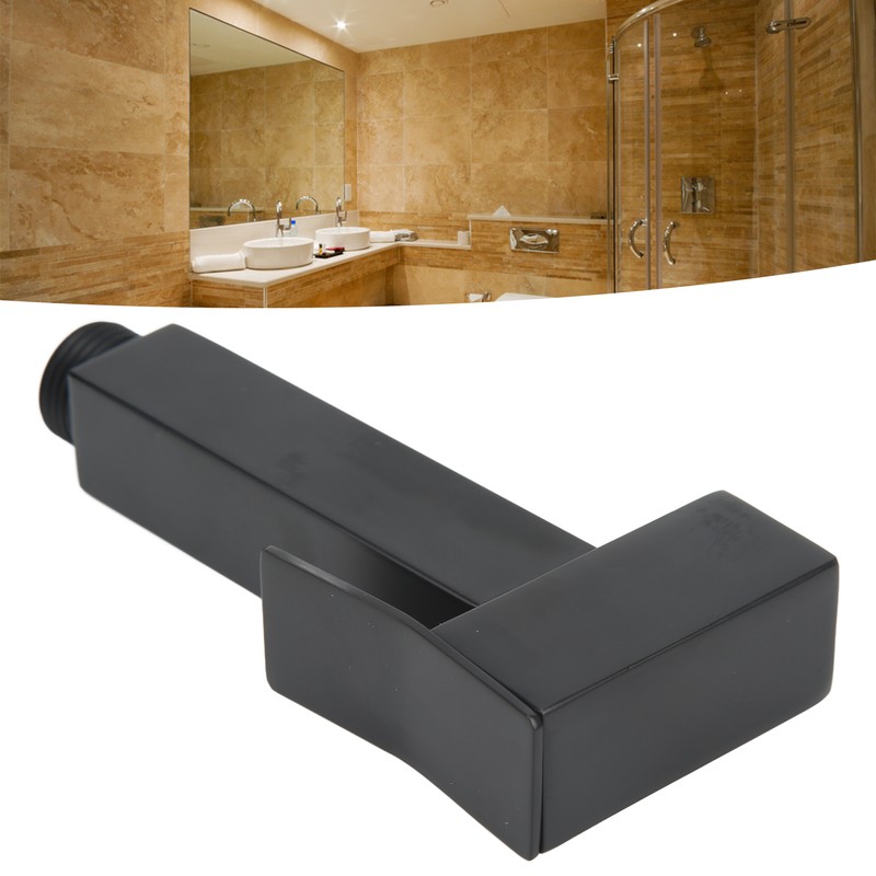 Sink Sprayer Stainless Steel Squared Electroplated Black Large Flow Bidet