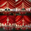 20ftx20ft Red Backdrop Ceiling Drapes,4Panels 20ft Height Wrinkle Free Tent