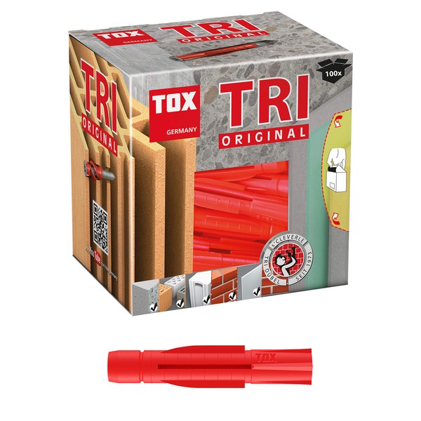 TOX Allzweckdübel Tri 6 x 36 mm, Dübel für fast