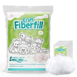 Fedmut 3.5oz/100g Premium Polyester Fiber Fill High Resilience Poly Filling Stuffing, Cotton Stuffing for Stuffed Animals, Small Dolls Crochet Handicraft, Pillow Cushion and Plush Filling