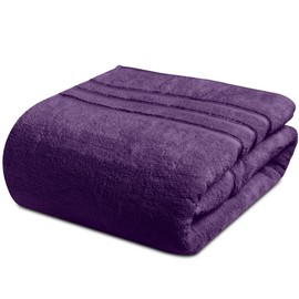 Towelogy Premium Superfine Cotton Bath Towels 70 x 120 cm Standard Size- Highly Absorbent & Soft for Bathroom Gym Hotel and Spa | Eggplant Purple (1 - Bath Towel)
