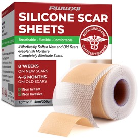 Silicone Scar Sheets for Surgical Scars: Silicone Scar Tape for C Section, Tummy Tuck Tape, Keloid Treatment - Silicone Scar Strips After Surgery (1.6" x 120" Roll-3M)