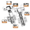 YUNYU 4 Pcs Cabinet Hinges,Kitchen Cupboard Hinges Cupboard Hinges with