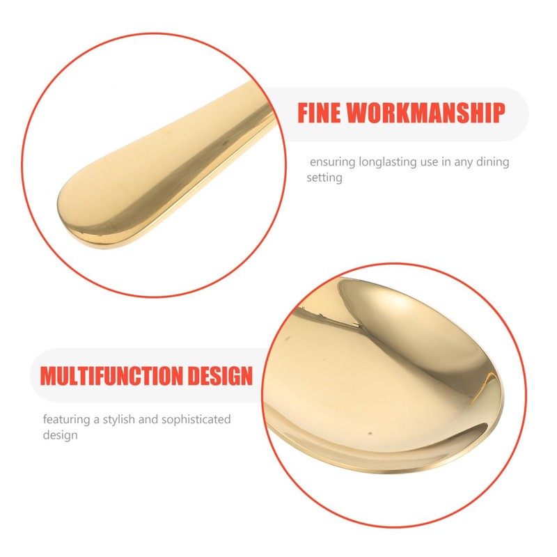 Ciieeo 4pcs Stainless Steel Spoon Catering Serving Spoon Large Serving