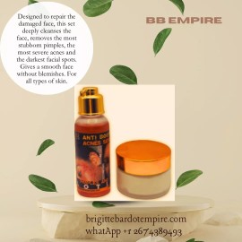 Acne Pimples & Blemishes Remover 2pcs Golden Face Looking 50g Jar X 60ml Cleans