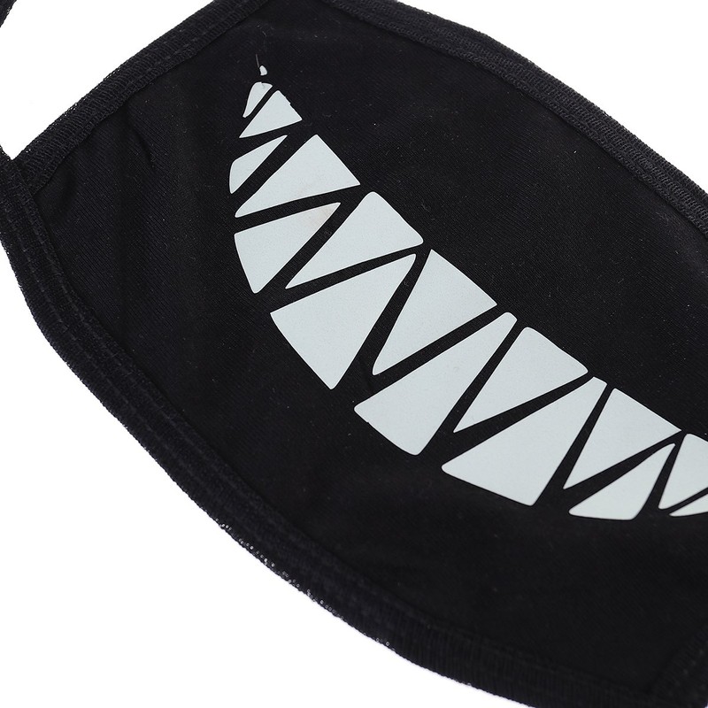 Rosenice unisex face mask anti-dust with teeth, luminous