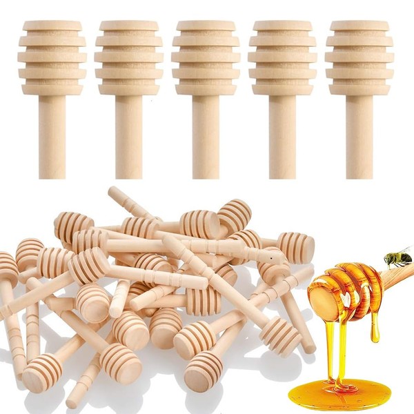50 Piezas Palitos de Miel, 10 cm Varillas para Mezclar