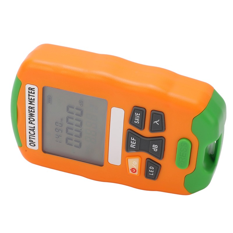 Orange Mini Fiber Optic Power Meter Fast Accurate Sensitive Robust