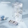 Lolalet Necklace Holder Organizer, Acrylic Jewelry Organizer with 24 Hooks,