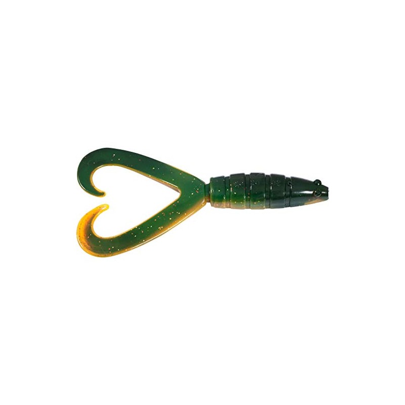 Manns Twinler 20 cm Orange Craw Twister Rubber Bait