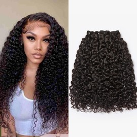 ASHINE Burmese Raw Human Hair Bundles – Tight Curly Unprocessed 100% Human Hair 3 Bundles 16 18 20 Inch, Minimal Shedding Natural Black