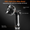 RESTMO Full Shower Hose Nozzle, Metal Spray Nozzle for Garden