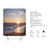 Goodbath 84 Inch Shower Curtain, Beach Sunset Extra Long Shower